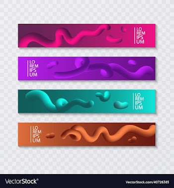 abstract fluid shapes banner softly liquid shape