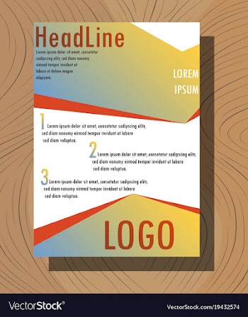Abstract flyer design background brochure template vector image