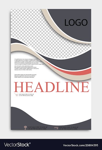 Abstract flyer design background brochure template vector image