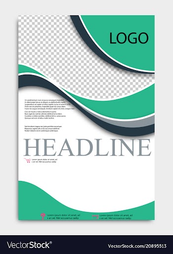 Abstract flyer design background brochure template vector image