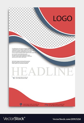 Abstract flyer design background brochure template vector image