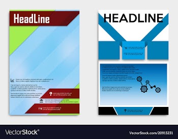 Abstract flyer design background brochure template vector image