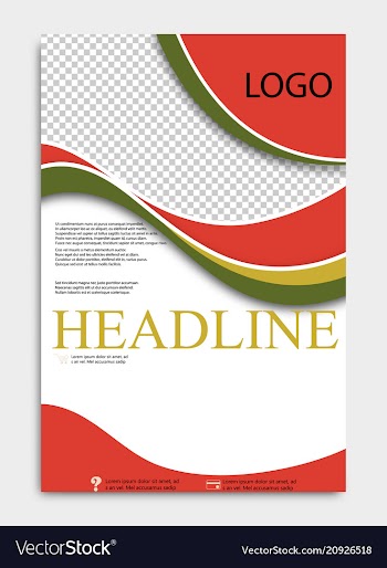Abstract flyer design background brochure template vector image