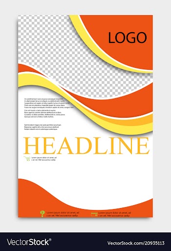 Abstract flyer design background brochure template vector image