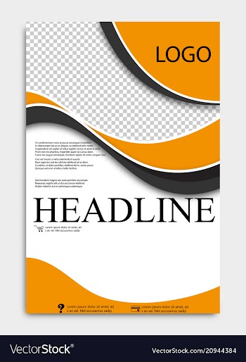 Abstract flyer design background brochure template vector image