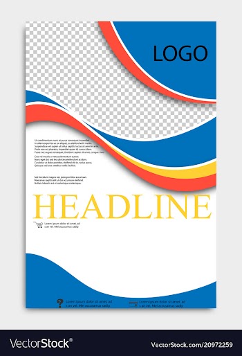 Abstract flyer design background brochure template vector image