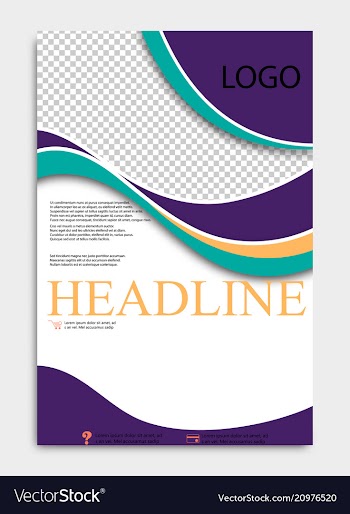 Abstract flyer design background brochure template vector image