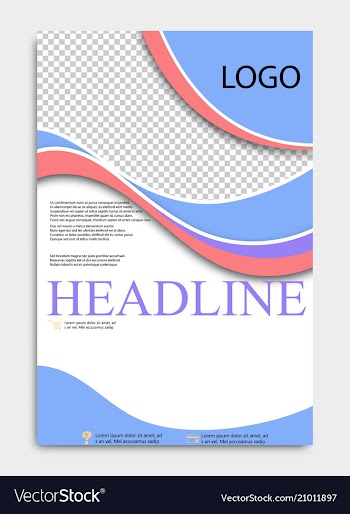 Abstract flyer design background brochure template vector image
