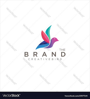 Abstract flying bird logo design creative sign vector image