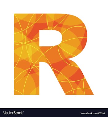 Abstract font letter R vector image