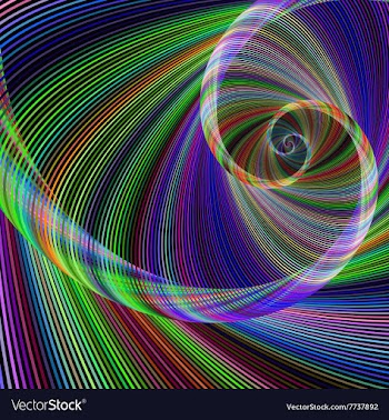 Abstract fractal spiral background vector image