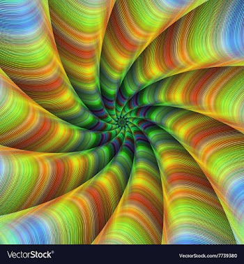 Abstract fractal spiral design background vector image