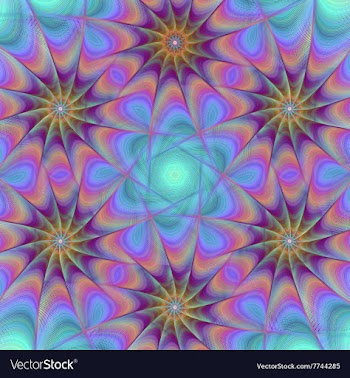 Abstract fractal star pattern design background vector image