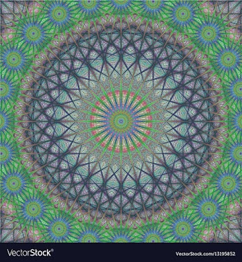 Abstract fractal structure ornament background vector image