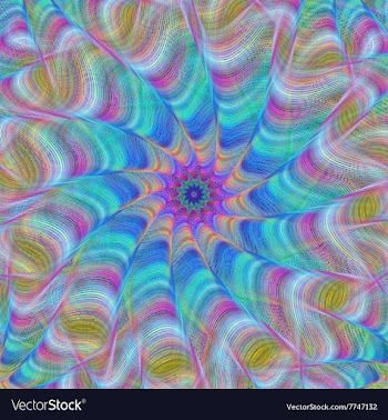 Abstract fractal swirl design background vector image