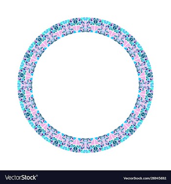 Abstract frame - round circular polygonal design vector image