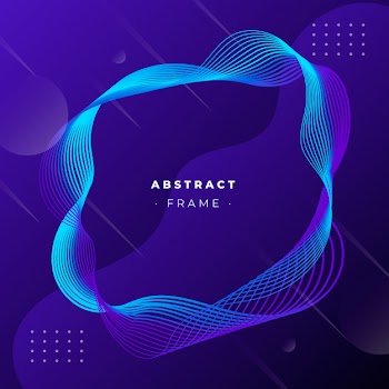 Abstract frame with dynamic lines Free Vector