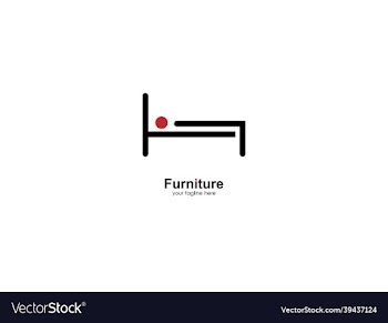 abstract furniture logo with line art modern