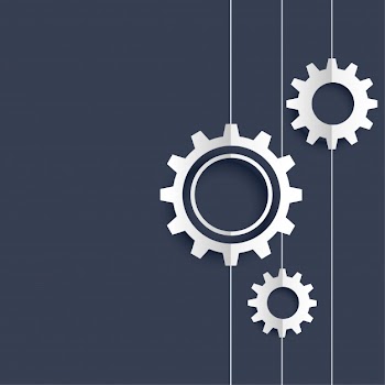 Abstract gears background with text space Free Vector