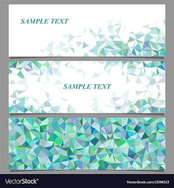 Abstract geometric banner template design set vector image
