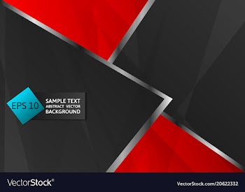 Abstract geometric black and red color modern vector image