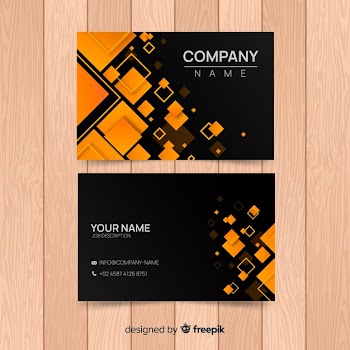 Abstract geometric business card template Free Vector