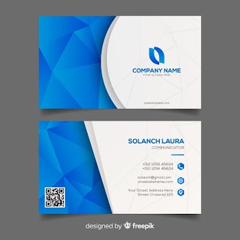 Abstract geometric business card template Free Vector