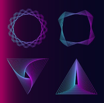 Abstract geometric elements set vector