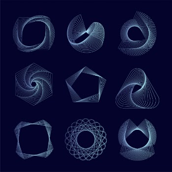 Abstract geometric elements set vector