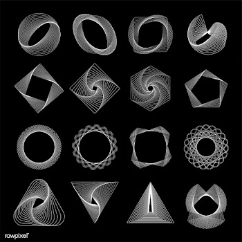 Abstract geometric elements set vector | Free stock vector - 486943