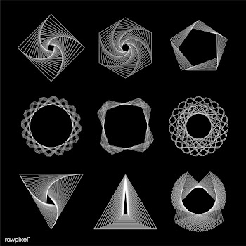Abstract geometric elements set vector | Free stock vector - 486946