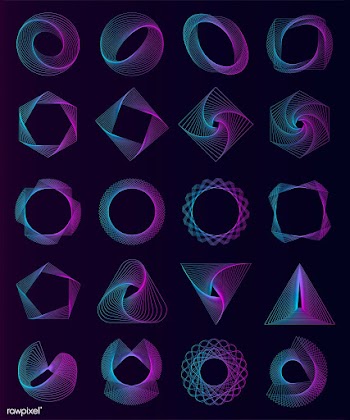 Abstract geometric elements set vector | Free stock vector - 486973