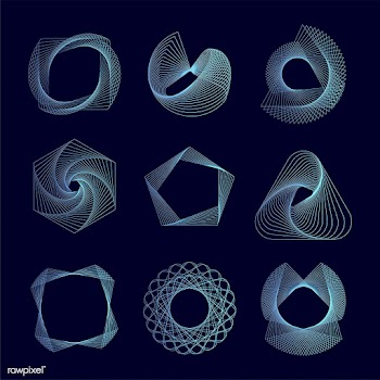Abstract geometric elements set vector | Free stock vector - 486975