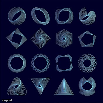 Abstract geometric elements set vector | Free stock vector - 486979