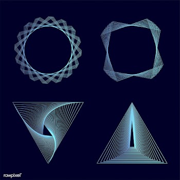 Abstract geometric elements set vector | Free stock vector - 486988