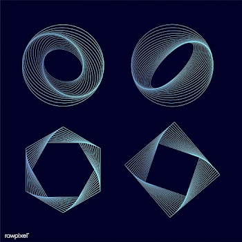 Abstract geometric elements set vector | Free stock vector - 487015