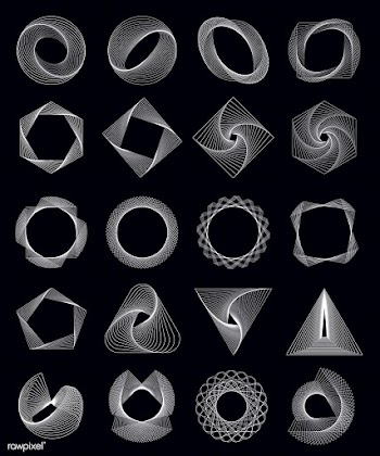 Abstract geometric elements set vector | Free stock vector - 487019