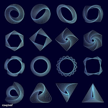 Abstract geometric elements set vector | Free stock vector - 487023