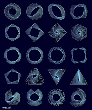 Abstract geometric elements set vector | Free stock vector - 487024