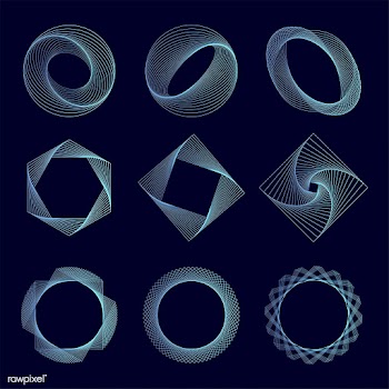 Abstract geometric elements set vector | Free stock vector - 487025