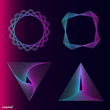 Abstract geometric elements set vector | Free stock vector - 487033