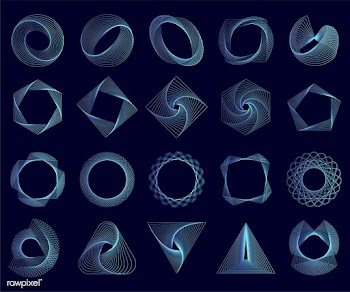 Abstract geometric elements set vector | Free stock vector - 487034
