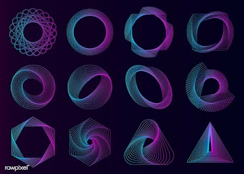 Abstract geometric elements set vector | Free stock vector - 487055