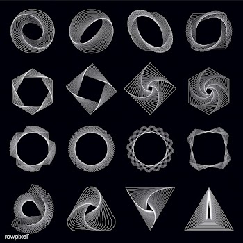 Abstract geometric elements set vector | Free stock vector - 487068