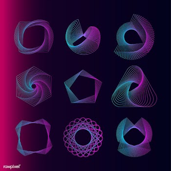 Abstract geometric elements set vector | Free stock vector - 487073