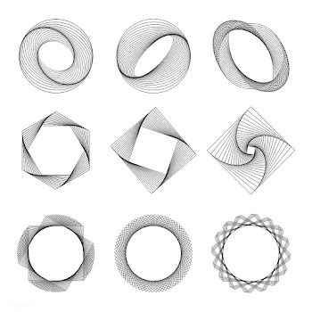Abstract geometric elements set vector | Free stock vector - 487117