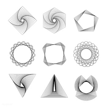 Abstract geometric elements set vector | Free stock vector - 487124