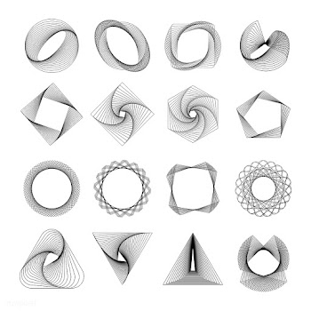 Abstract geometric elements set vector | Free stock vector - 487126