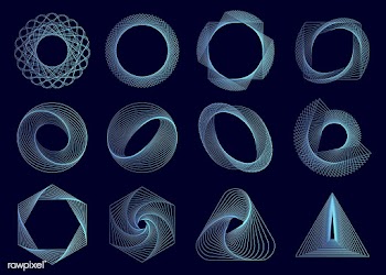 Abstract geometric elements set vector | Free stock vector - 487127
