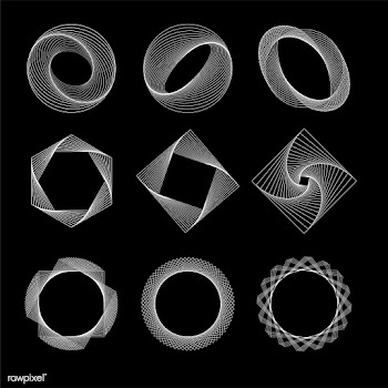 Abstract geometric elements set vector | Free stock vector - 487135